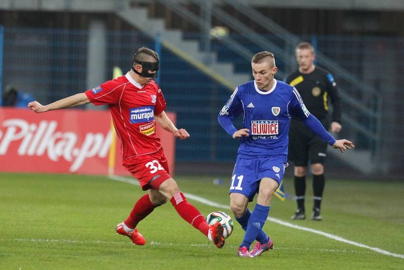 Football. T-Mobile Ekstraklasa. Piast Gliwice - Podbeskidzie Bielsko Biala. 26.04.2015