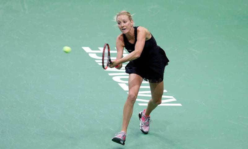 Tennis. Katowice Open 2015. Urszula Radwanska - Elizaveta Kulichkova. 07.04.2015