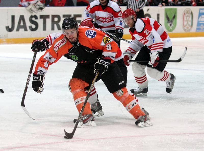 Ice Hockey. Polska Liga Hokejowa. JKH GKS Jastrzebie - Comarch Cracovia Krakow. 25.03.2013