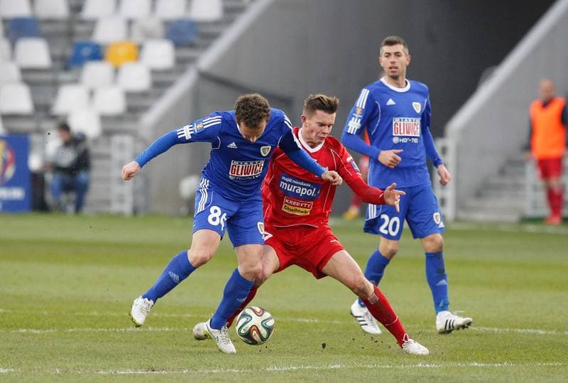 Football. T-Mobile Ekstraklasa. Podbeskidzie Bielsko Biala - Piast Gliwice. 03.11.2014