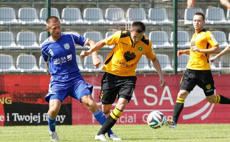 Football. I Liga. Miedz Legnica - GKS Katowice. 10.08.2014