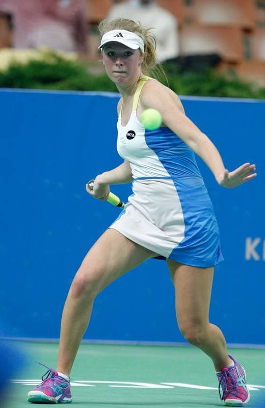 Tennis. Katowice Open 2015. Urszula Radwanska - Elizaveta Kulichkova. 07.04.2015