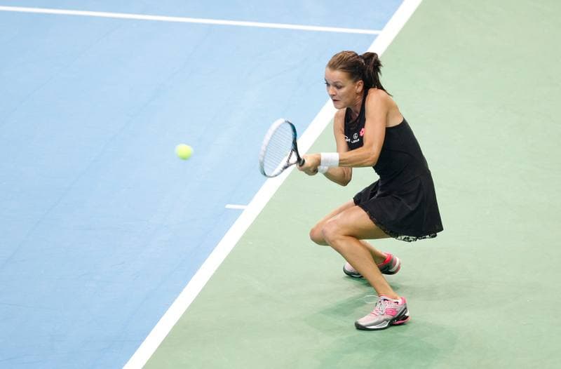 Tennis. Katowice Open 2015. Urszula Radwanska - Elizaveta Kulichkova. 07.04.2015