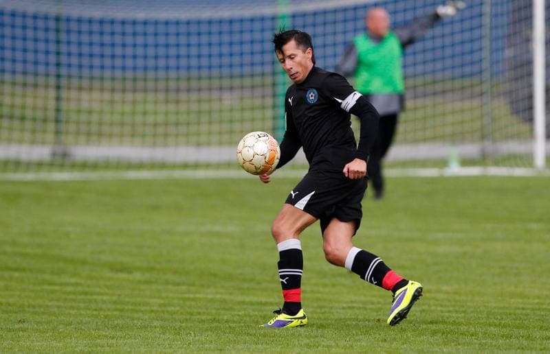 Football. Friendly Match. Strazak Mikolow - Reprezentacja Slaska Oldboyow. 09.09.2014