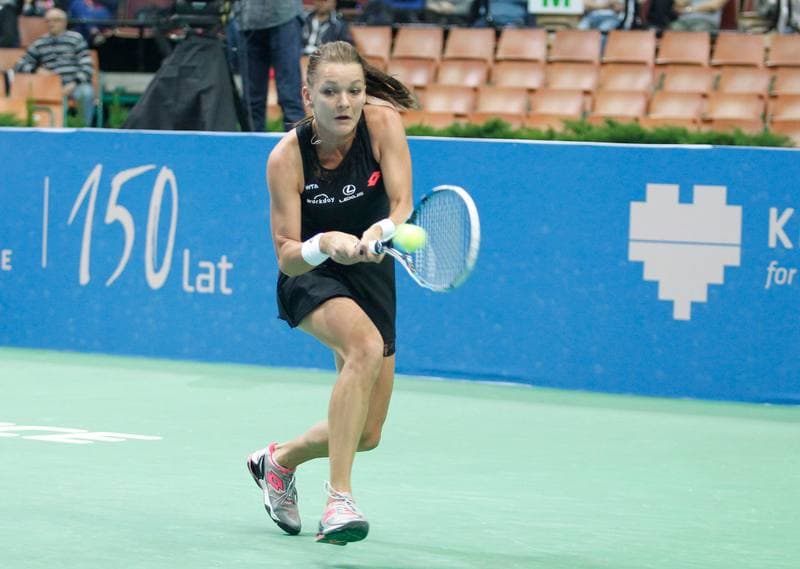 Tennis. Katowice Open 2015. Urszula Radwanska - Elizaveta Kulichkova. 07.04.2015