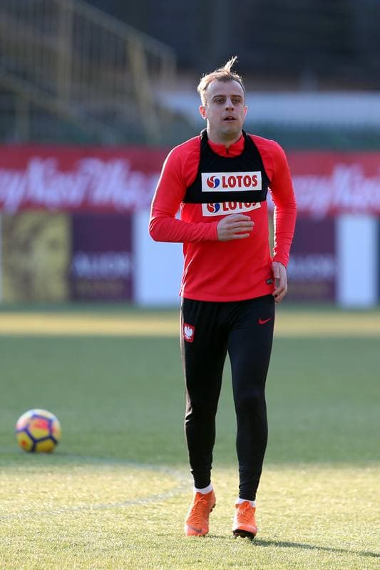 Football. Poland national team. Training. 25.03.2018