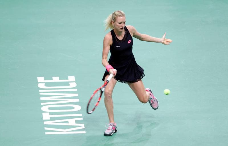 Tennis. Katowice Open 2015. Urszula Radwanska - Elizaveta Kulichkova. 07.04.2015