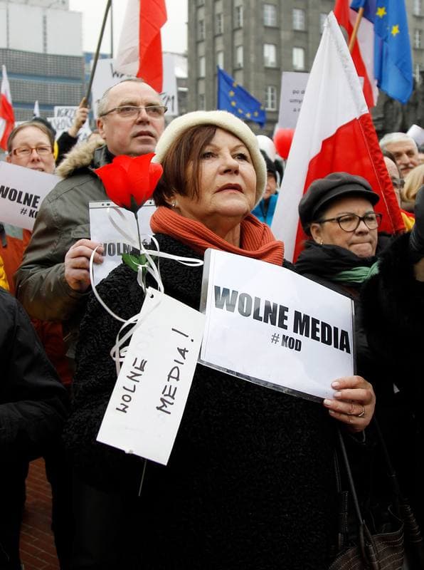Manifestacja KOD. Katowice. 09.01.2016
