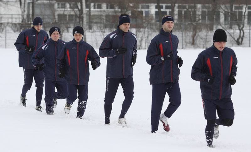 Football. Piast Gliwice. Training. 20.12.2010