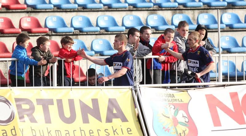 Football. I liga. Odra Wodzislaw Slaski - GKP Gorzow Wielkopolski. 09.04.2011