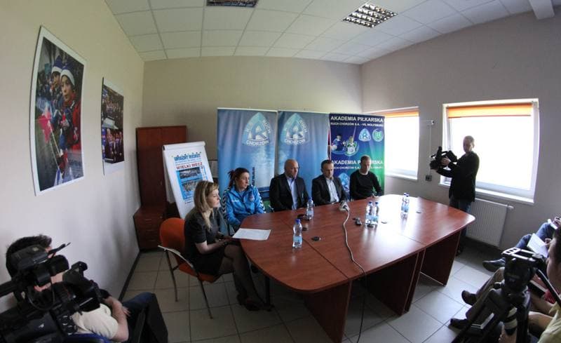 Football. Ruch Chorzow. Press Conference. 18.04.2011