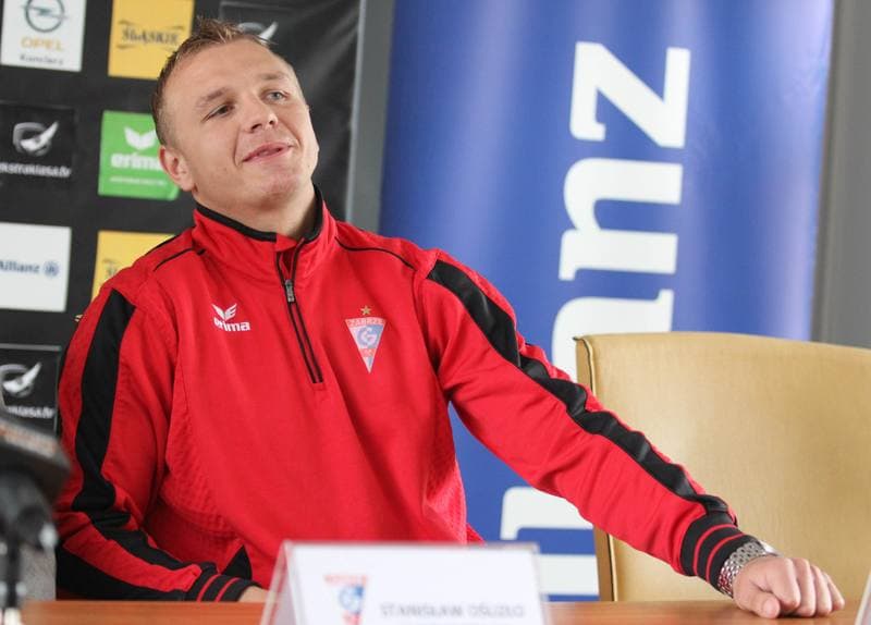 Football. Gornik Zabrze. Press Conference. 19.04.2011
