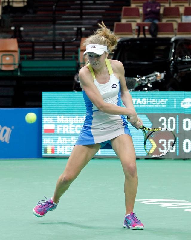 Tennis. Katowice Open 2015. Urszula Radwanska - Elizaveta Kulichkova. 07.04.2015