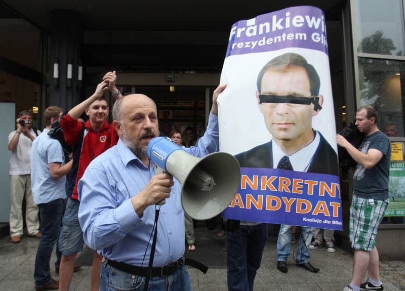 Football. Piast Gliwice. Protest. 14.07.2011