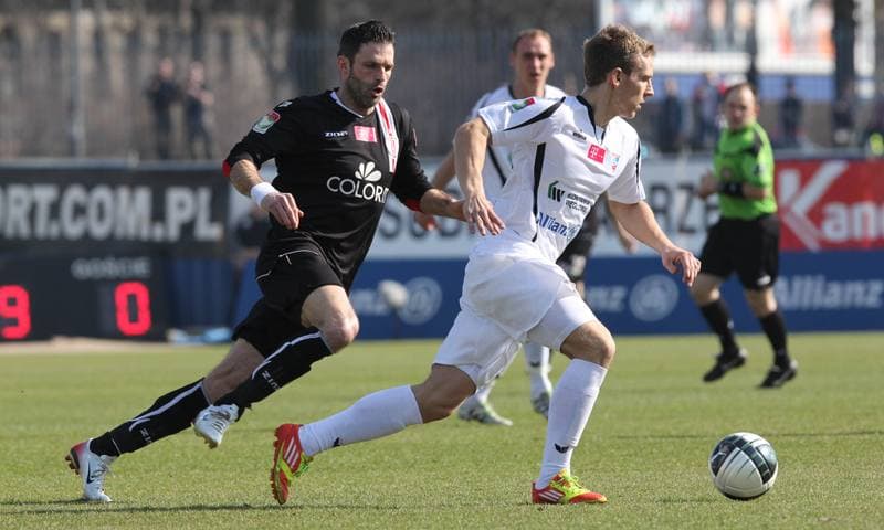 Football. T-Mobile Ekstraklasa. Gornik Zabrze - LKS Lodz. 17.03.2012