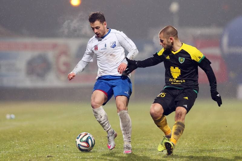 Football. I Liga. MKS Kluczbork - GKS Katowice. 12.03.2016