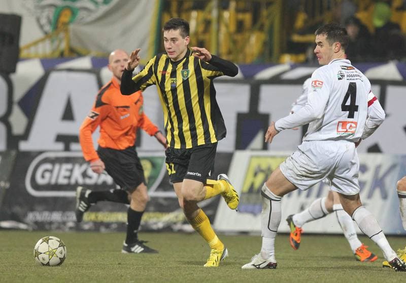 Football. I liga. GKS Katowice - Bogdanka Leczna. 14.04.2012