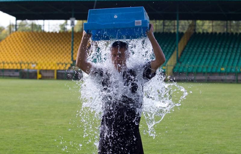 Football. GKS Katowice. Ice Bucket Challenge. 29.08.2014