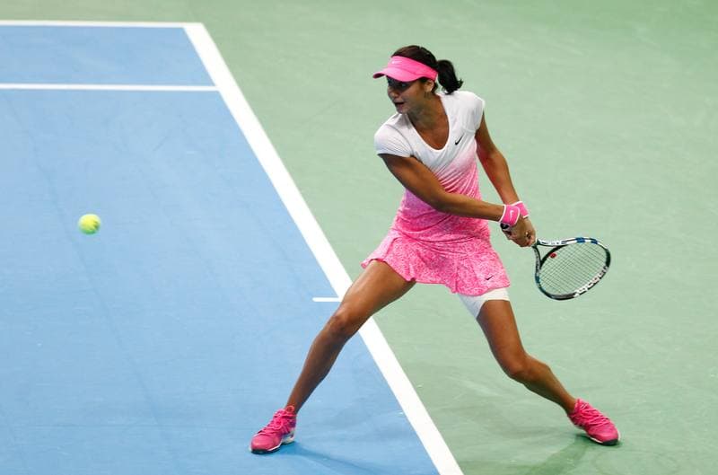 Tennis. Katowice Open 2015. Urszula Radwanska - Elizaveta Kulichkova. 07.04.2015