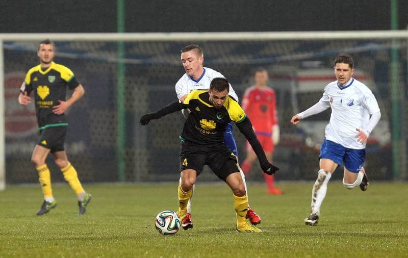 Football. I Liga. MKS Kluczbork - GKS Katowice. 12.03.2016