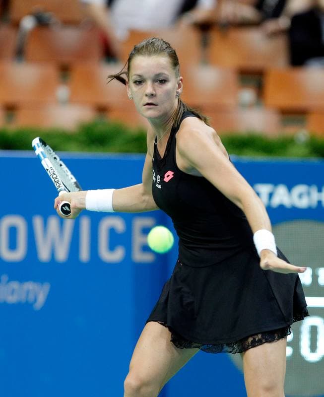 Tennis. Katowice Open 2015. Urszula Radwanska - Elizaveta Kulichkova. 07.04.2015