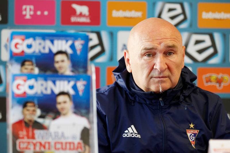 Football. Gornik Zabrze. Press Conference. 09.05.2016