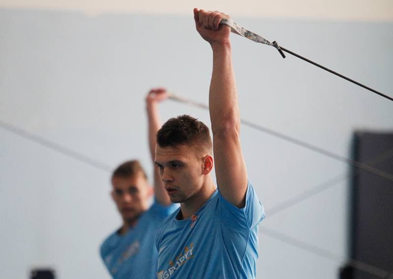 Football. Termalica Bruk-Bet Nieciecza. Training. 30.01.2014