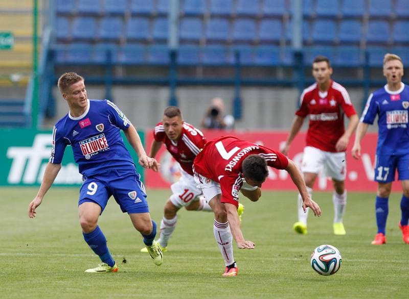 Football. T-Mobile Ekstraklasa. Wisla Krakow - Piast Gliwice. 28.07.2014