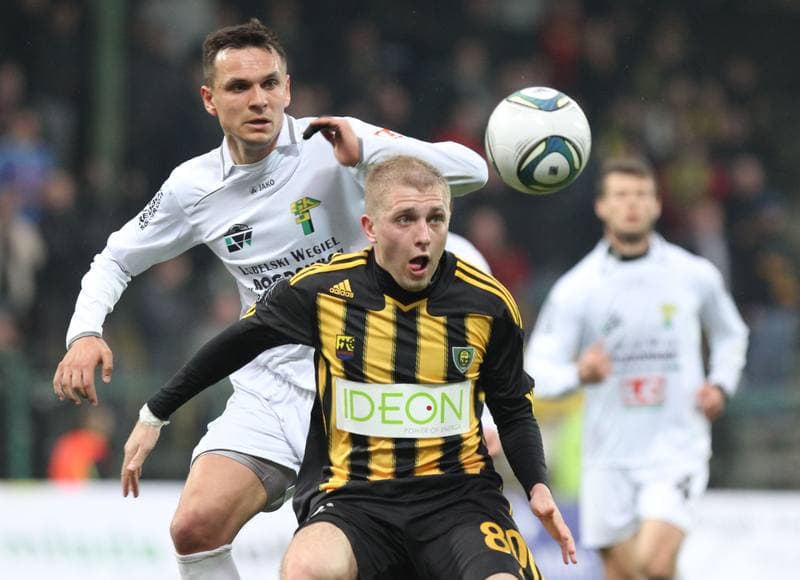 Football. I liga. GKS Katowice - Bogdanka Leczna. 14.04.2012