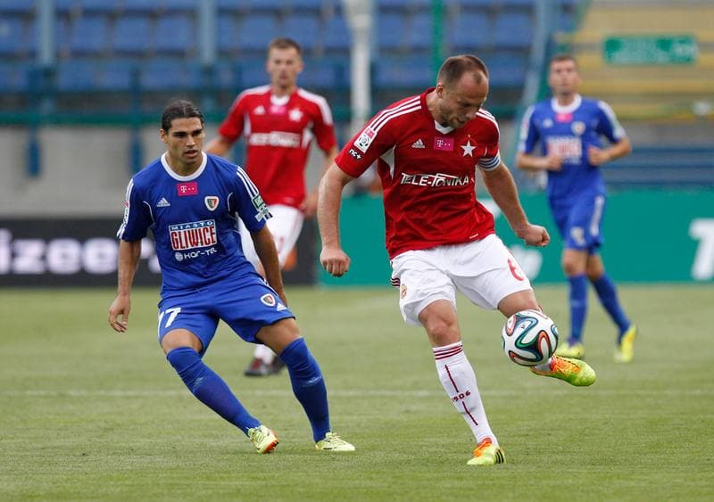 Football. T-Mobile Ekstraklasa. Wisla Krakow - Piast Gliwice. 28.07.2014