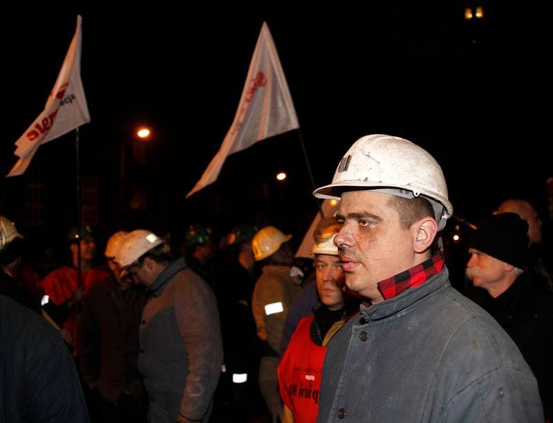 Coal Mining. Protest. Katowice. 15.01.2015