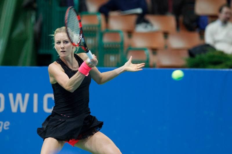 Tennis. Katowice Open 2015. Urszula Radwanska - Elizaveta Kulichkova. 07.04.2015