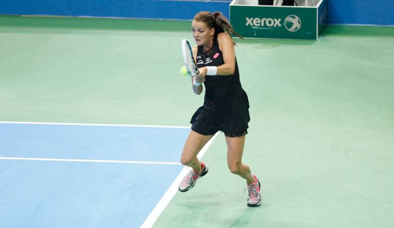 Tennis. Katowice Open 2015. Urszula Radwanska - Elizaveta Kulichkova. 07.04.2015