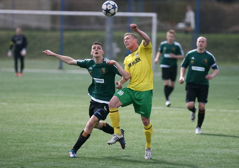 Football. Liga Okregowa. Rozwoj II Katowice - Gornik MK Katowice. 12.04.2015
