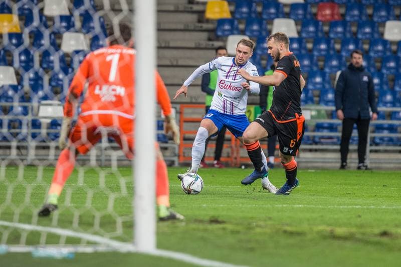 Football. PKO BP Ekstraklasa. Podbeskidzie Bielsko-Biala - Lech Poznan. 23.04.2021