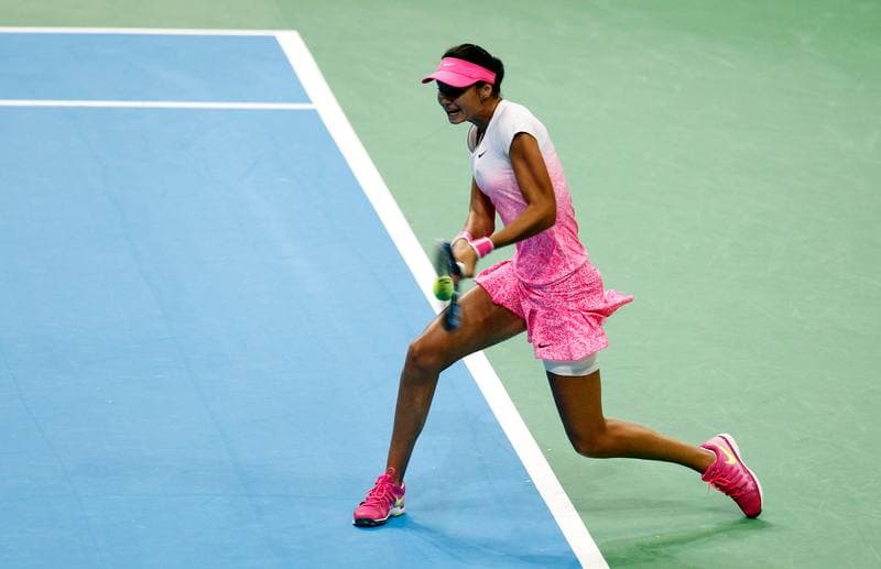 Tennis. Katowice Open 2015. Urszula Radwanska - Elizaveta Kulichkova. 07.04.2015