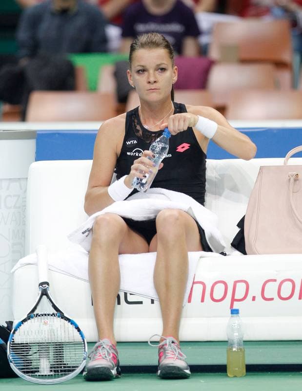 Tennis. Katowice Open 2015. Urszula Radwanska - Elizaveta Kulichkova. 07.04.2015