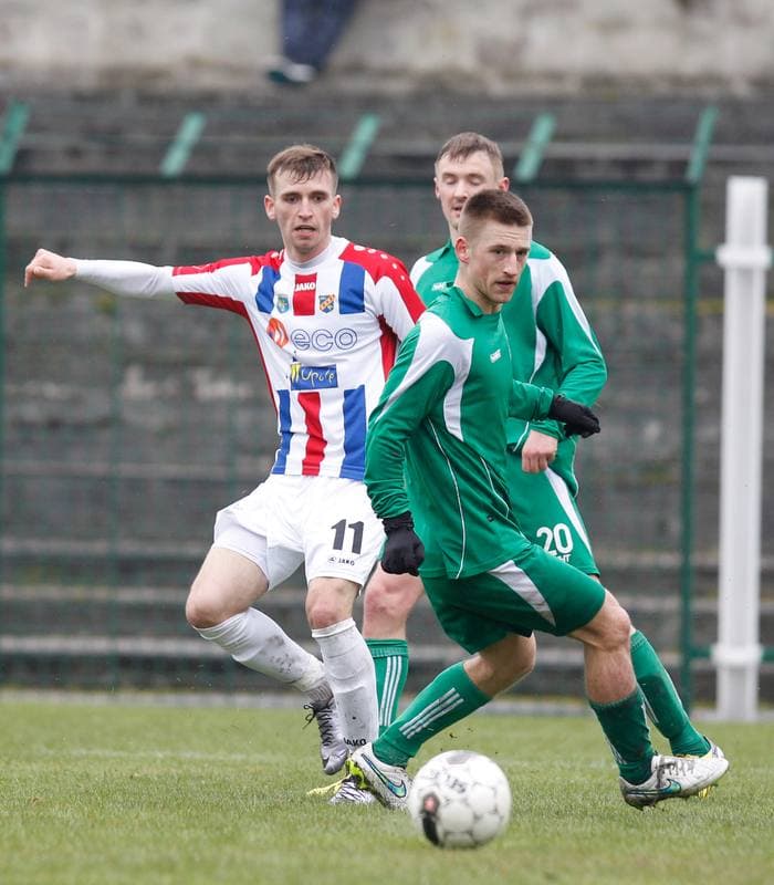 Football. III Liga. Grunwald Ruda Slaska - Odra Opole. 26.03.2016