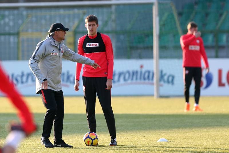 Football. Poland national team. Training. 25.03.2018