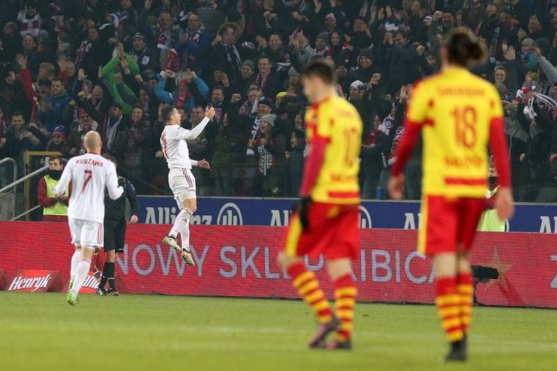Football. Lotto Ekstraklasa. Gornik Zabrze - Jagiellonia Bialystok. 24.11.2017