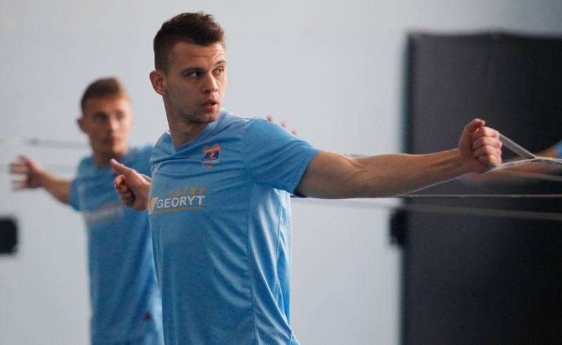 Football. Termalica Bruk-Bet Nieciecza. Training. 30.01.2014