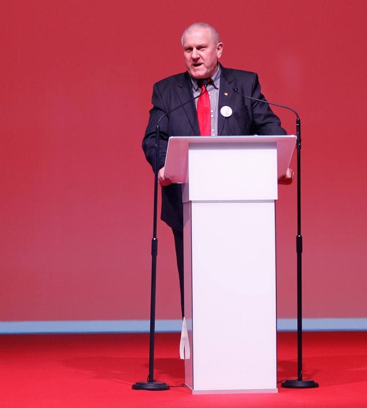 Dorota Gardias. Leszek Miller. Press Conference. 17.10.2015