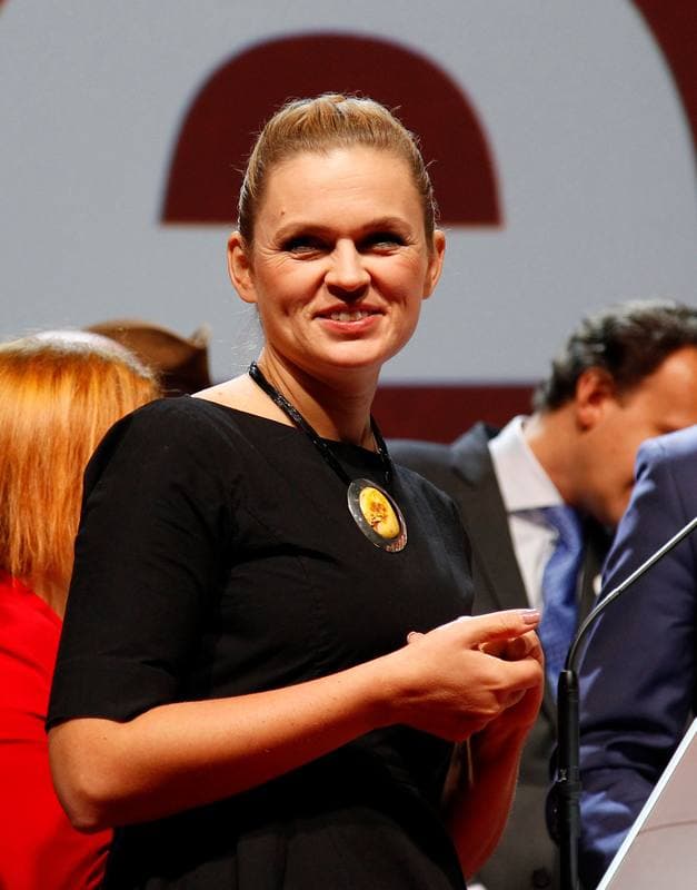 Dorota Gardias. Leszek Miller. Press Conference. 17.10.2015