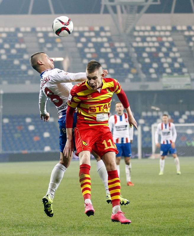 Football. PKO BP Ekstraklasa. Podbeskidzie Bielsko Biala - Jagiellonia Bialystok. 02.11.2015