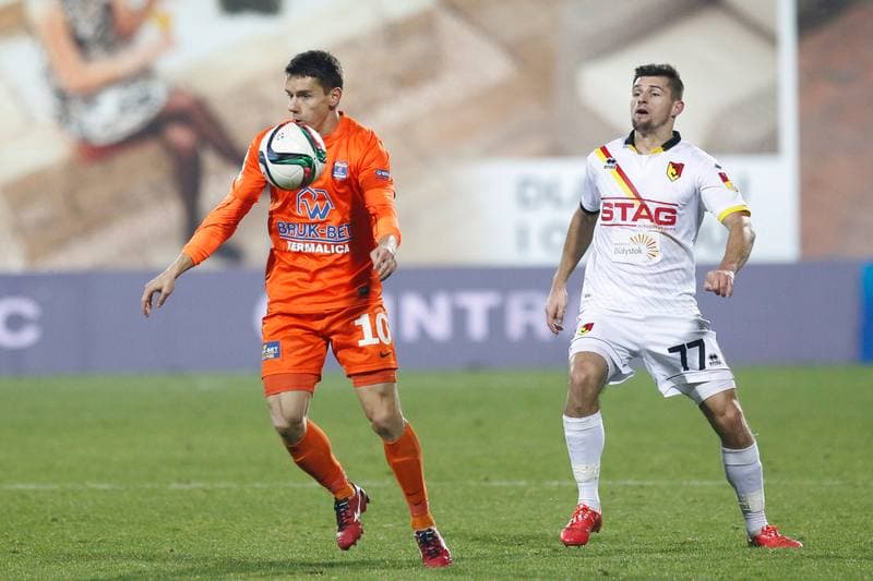 Football. PKO BP Ekstraklasa. Termalica Bruk-Bet Nieciecza - Jagiellonia Bialystok. 16.12.2015