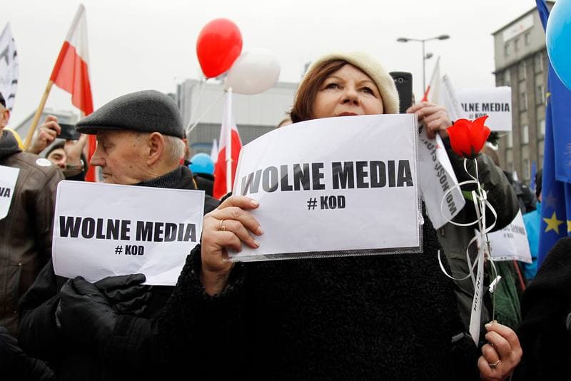 Manifestacja KOD. Katowice. 09.01.2016