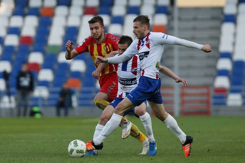 Football. PKO BP Ekstraklasa. Podbeskidzie Bielsko-Biala - Korona Kielce. 06.05.2016