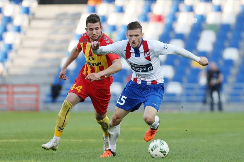 Football. PKO BP Ekstraklasa. Podbeskidzie Bielsko-Biala - Korona Kielce. 06.05.2016