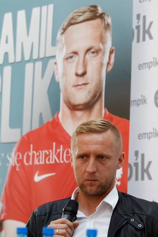 Football. Kamil Glik. Press Conference. 04.06.2016