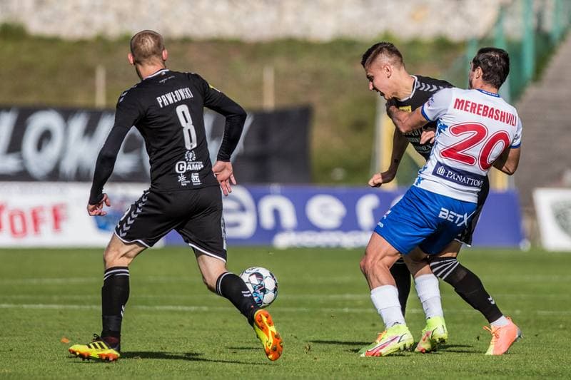 Football. Fortuna I Liga. Zaglebie Sosnowiec - Podbeskidzie Bielsko-Biala. 24.10.2021